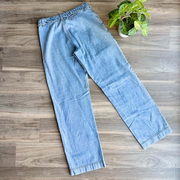 Forever 21 Utility Cargo Jeans with Belt Light Wash Denim Size 24 - Picture 14 of 16